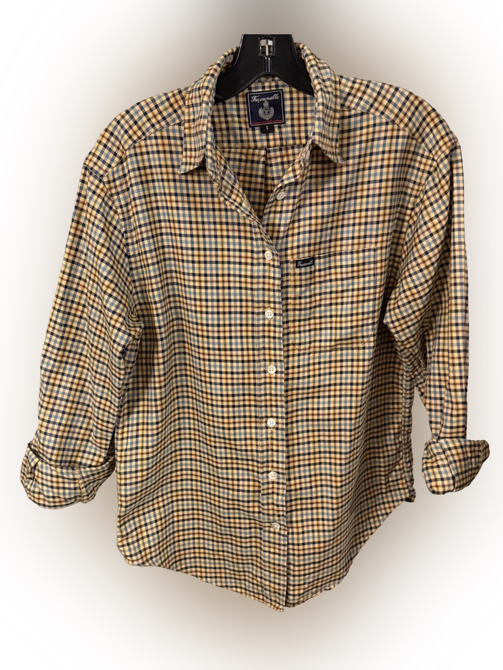 Faconnable VTG Shirt By Albert Goldberg Unisex Tattersall Plaid Men- S Wms- M